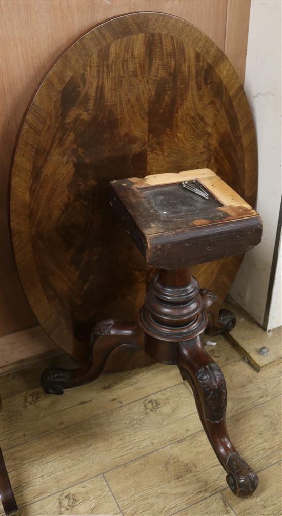 A Victorian mahogany oval looe table W.80cm